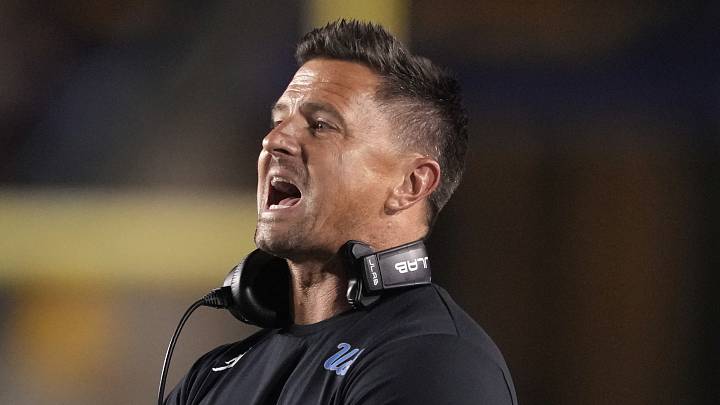 Sep 5, 2026; Berkeley, California, USA; UCLA Bruins head coach Bob Chesney yells during the second quarter against the California Golden Bears at California Memorial Stadium. Mandatory Credit: Darren Yamashita-Imagn Images Sep 5, 2026; Berkeley, California, USA; UCLA Bruins head coach Bob Chesney yells during the second quarter against the California Golden Bears at California Memorial Stadium. Mandatory Credit: Darren Yamashita-Imagn Images
