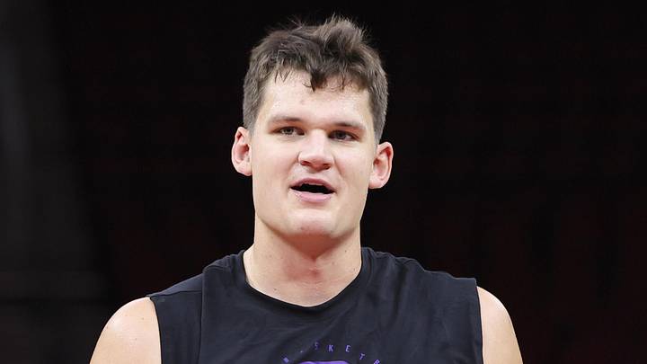 Utah Jazz center Walker Kessler (24) warms up before the game against the Houston Rockets at Toyota Center on October 8, 2025. Utah Jazz center Walker Kessler (24) warms up before the game against the Houston Rockets at Toyota Center on October 8, 2025.