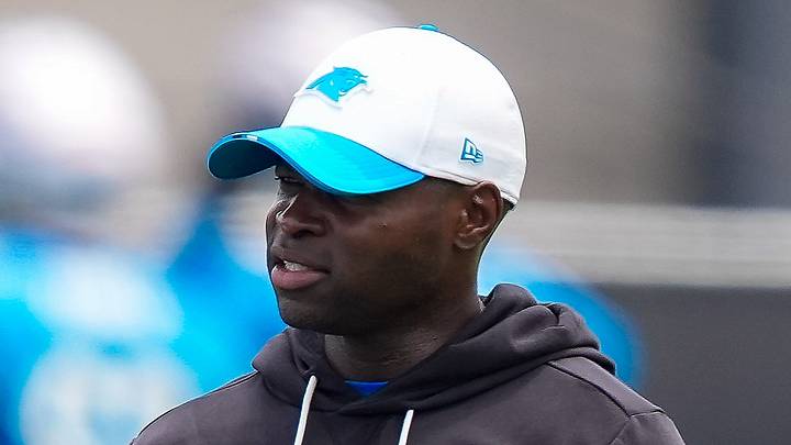 Carolina Panthers defensive coordinator Ejiro Evero