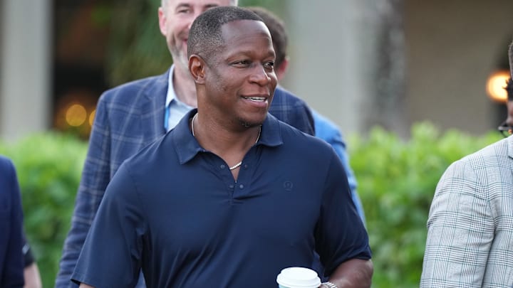 Atlanta Falcons coach Raheem Morris spoke about the 2025 draft class while at the NFL Annual League Meeting at The Breakers.