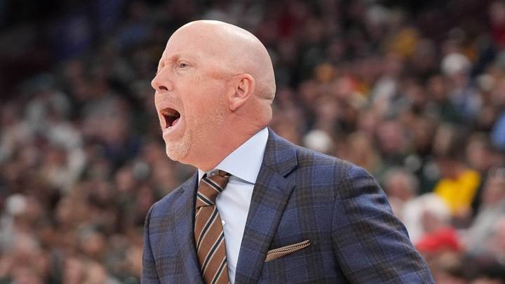 Mar 13, 2026; Chicago, IL, USA; UCLA Bruins head coach Mick Cronin yells at his team in the game against the Michigan State Spartans during the first half at United Center. Mandatory Credit: David Banks-Imagn Images Mar 13, 2026; Chicago, IL, USA; UCLA Bruins head coach Mick Cronin yells at his team in the game against the Michigan State Spartans during the first half at United Center. Mandatory Credit: David Banks-Imagn Images