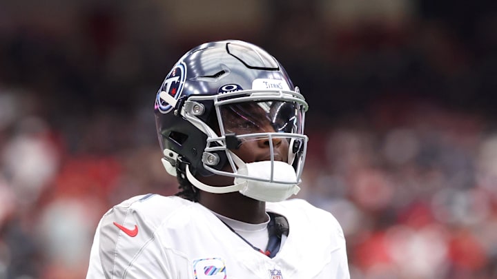 Tennessee Titans quarterback Cam Ward during the first half against the Houston Texans.