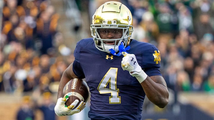 Notre Dame Fighting Irish - running back Jeremiyah Love Notre Dame Fighting Irish - running back Jeremiyah Love