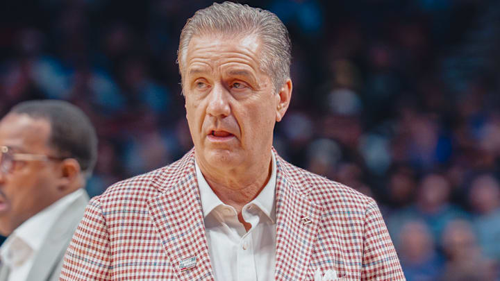 Arkansas Razorbacks coach John Calipari during NCAA game against the High Point Panthers. Arkansas Razorbacks coach John Calipari during NCAA game against the High Point Panthers.