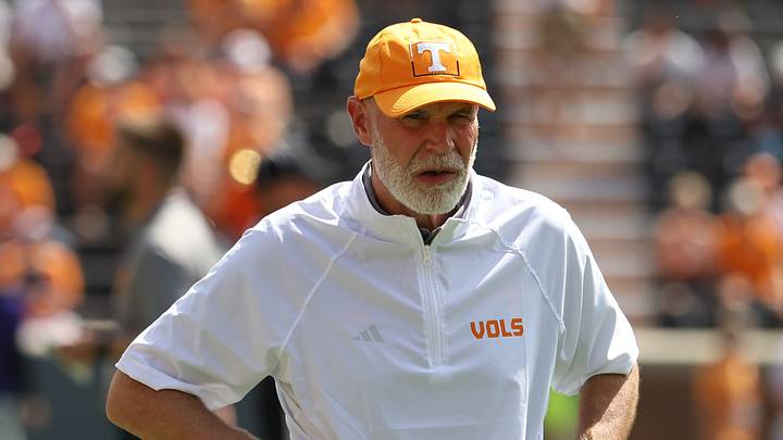 Sep 5, 2026; Knoxville, Tennessee, USA;  Tennessee Volunteers defensive coordinator Jim Knowles before the game against the Furman Paladins at Neyland Stadium.  Mandatory Credit: Randy Sartin-Imagn Images