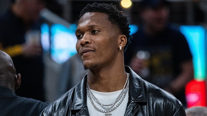 Jan 16, 2026; Indianapolis, Indiana, USA; Indiana Pacers guard/forward Bennedict Mathurin (00) in the first half against the New Orleans Pelicans at Gainbridge Fieldhouse. Mandatory Credit: Trevor Ruszkowski-Imagn Images Jan 16, 2026; Indianapolis, Indiana, USA; Indiana Pacers guard/forward Bennedict Mathurin (00) in the first half against the New Orleans Pelicans at Gainbridge Fieldhouse. Mandatory Credit: Trevor Ruszkowski-Imagn Images