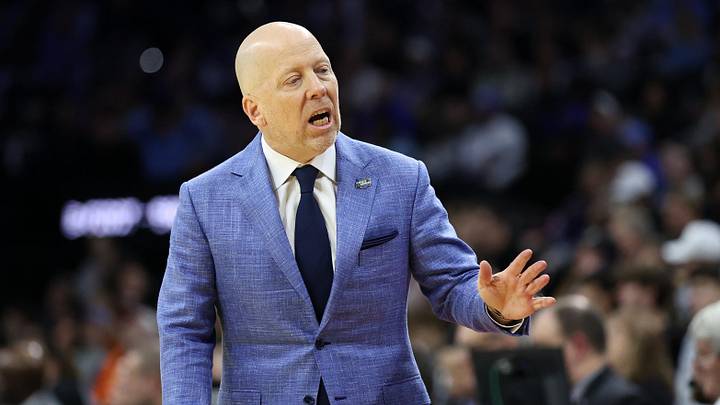 Mar 20, 2026; Philadelphia, PA, USA; UCLA Bruins head coach Mick Cronin reacts in the second half during a first round game of the men's 2026 NCAA Tournament at Xfinity Mobile Arena. Mandatory Credit: Bill Streicher-Imagn Images