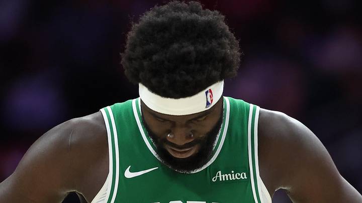 Apr 30, 2026; Philadelphia, Pennsylvania, USA; Boston Celtics center Neemias Queta (88) looks on in front of Philadelphia 76ers center Joel Embiid (21) during the third quarter at Xfinity Mobile Arena. Mandatory Credit: Bill Streicher-Imagn Images Apr 30, 2026; Philadelphia, Pennsylvania, USA; Boston Celtics center Neemias Queta (88) looks on in front of Philadelphia 76ers center Joel Embiid (21) during the third quarter at Xfinity Mobile Arena. Mandatory Credit: Bill Streicher-Imagn Images