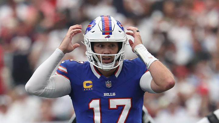 Sep 13, 2026; Houston, Texas, USA;  Buffalo Bills quarterback Josh Allen (17) calls a play during the second half against the Houston Texans at Reliant Stadium.  Mandatory Credit: Thomas Shea-Imagn Images