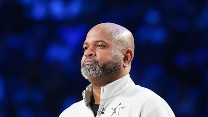 Feb 15, 2026; Inglewood, California, USA; Team Stars head coach J.B. Bickerstaff looks on in game one against Team World in the 75th NBA All Star Game at Intuit Dome. Mandatory Credit: Kirby Lee-Imagn Images