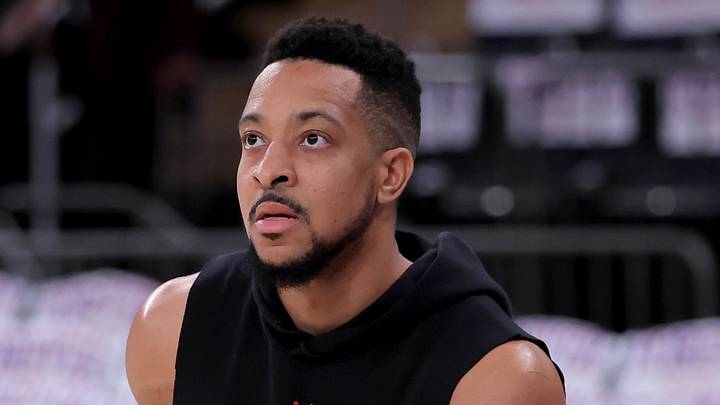 Atlanta Hawks guard CJ McCollum (3) warms up before game five of the first round of the 2026 NBA Playoffs against the New York Knicks at Madison Square Garden on April 28, 2026. Atlanta Hawks guard CJ McCollum (3) warms up before game five of the first round of the 2026 NBA Playoffs against the New York Knicks at Madison Square Garden on April 28, 2026.