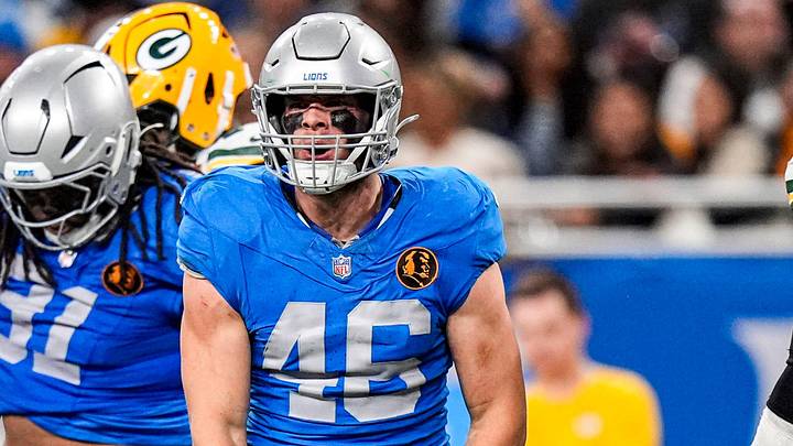 Detroit Lions linebacker Jack Campbell (46). Detroit Lions linebacker Jack Campbell (46).