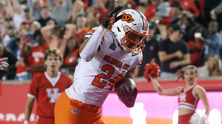 Oklahoma State Cowboys running back Caleb Hawkins. Credit: Troy Taormina-Imagn Images Oklahoma State Cowboys running back Caleb Hawkins. Credit: Troy Taormina-Imagn Images