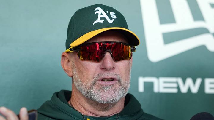 May 16, 2026; West Sacramento, California, USA; Athletics manager Mark Kotsay (7) talks to media members before the game against the San Francisco Giants at Sutter Health Park. Mandatory Credit: Darren Yamashita-Imagn Images May 16, 2026; West Sacramento, California, USA; Athletics manager Mark Kotsay (7) talks to media members before the game against the San Francisco Giants at Sutter Health Park. Mandatory Credit: Darren Yamashita-Imagn Images