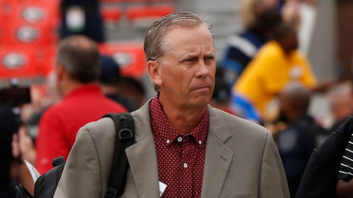 Georgia Offensive Coordinator Todd Monken at the Dawg Walk before the start of a NCAA college football game between Tennessee and Georgia in Athens, Ga., on Saturday, Nov. 5, 2022.
Syndication Online Athens Georgia Offensive Coordinator Todd Monken at the Dawg Walk before the start of a NCAA college football game between Tennessee and Georgia in Athens, Ga., on Saturday, Nov. 5, 2022.
Syndication Online Athens