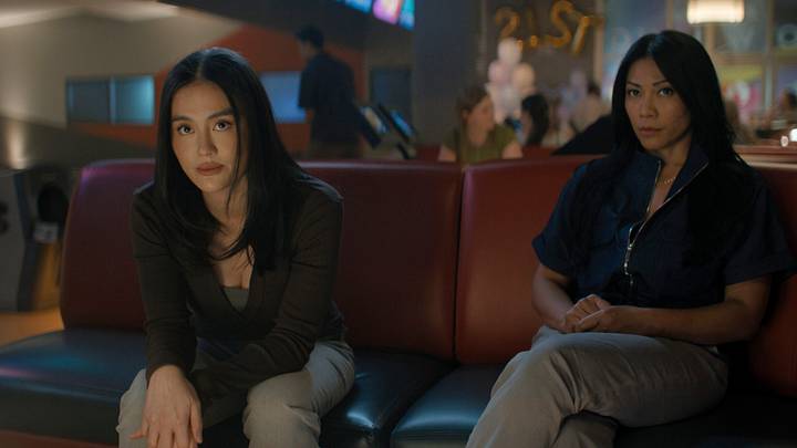AGNEZ MO as Lila Hoth, Anggun as Amisha in Reacher Season 4. Courtesy of Prime