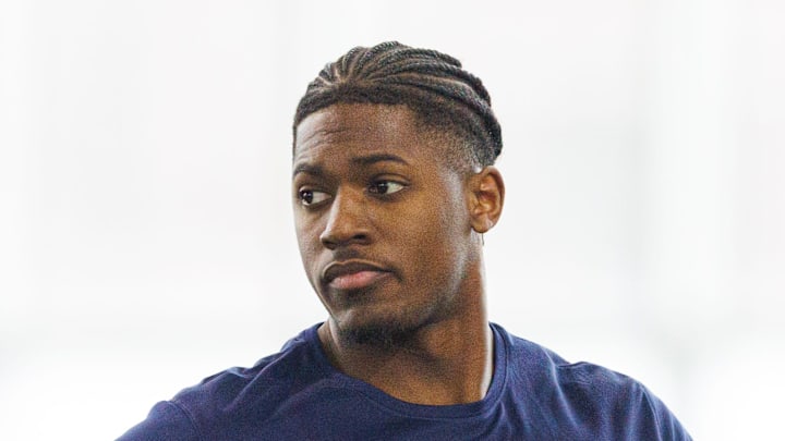 Running back Jadarian Price during Notre Dame football's Pro Day