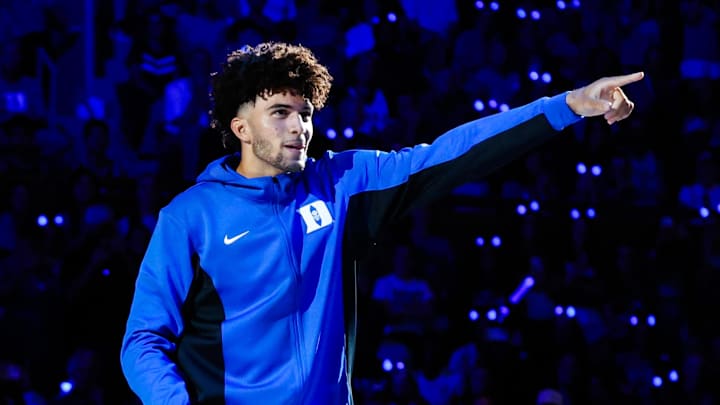 Oct 3, 2025; Durham, NC, USA; Duke Blue Devils forward Cameron Boozer (12) is introduced during player introductions at the Countdown to Craziness at the Cameron Indoor Stadium. Mandatory Credit: Jaylynn Nash-Imagn Images Oct 3, 2025; Durham, NC, USA; Duke Blue Devils forward Cameron Boozer (12) is introduced during player introductions at the Countdown to Craziness at the Cameron Indoor Stadium. Mandatory Credit: Jaylynn Nash-Imagn Images