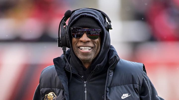 Nov 25, 2023; Salt Lake City, Utah, USA; Colorado Buffaloes head coach Deion 'Coach Prime' Sanders on the field against the Utah Utes at Rice-Eccles Stadium. Mandatory Credit: Christopher Creveling-Imagn Images Nov 25, 2023; Salt Lake City, Utah, USA; Colorado Buffaloes head coach Deion 'Coach Prime' Sanders on the field against the Utah Utes at Rice-Eccles Stadium. Mandatory Credit: Christopher Creveling-Imagn Images