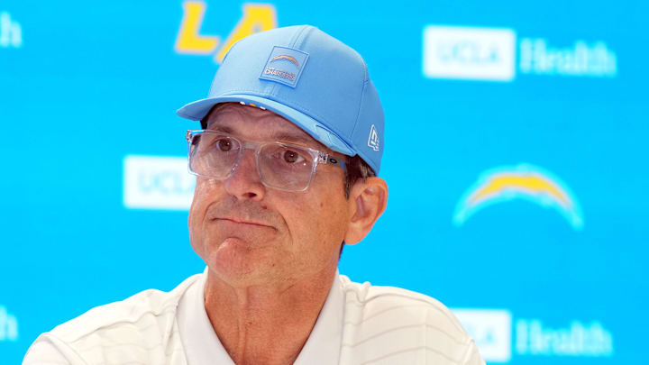 Los Angeles Chargers head coach Jim Harbaugh