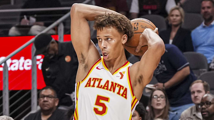 Dyson Daniels #5 of the Atlanta Hawks