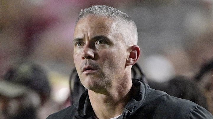 Oct 5, 2024; Tallahassee, Florida, USA; Florida State Seminoles head coach Mike Norvell during the second half against the Clemson Tigers at Doak S. Campbell Stadium. Mandatory Credit: Melina Myers-Imagn Images