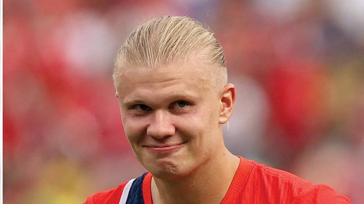 Erling Haaland smiles before a Norway match Erling Haaland smiles before a Norway match