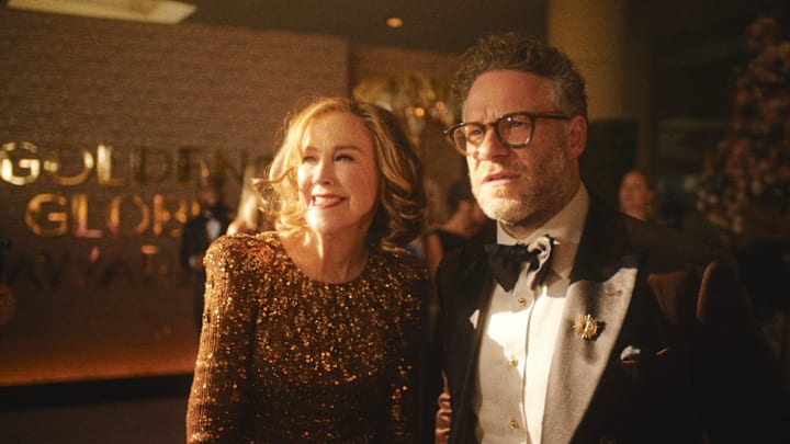 Catherine O'Hara and Seth Rogen in "The Studio," now streaming on Apple TV+.