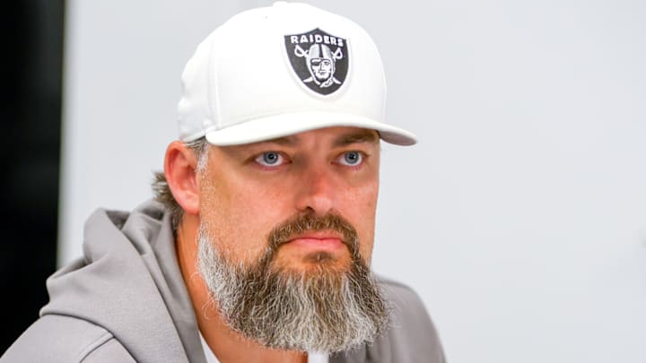 Brennan Carroll (run game coordinator, offensive line coach for the Las Vegas Raiders in 2025 Brennan Carroll (run game coordinator, offensive line coach for the Las Vegas Raiders in 2025