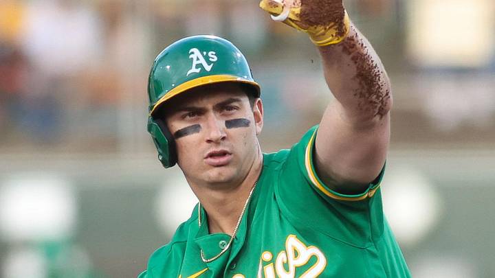 May 1, 2026; West Sacramento, California, USA; Athletics left fielder Tyler Soderstrom (21) reacts after hitting a double during the second inning against the Cleveland Guardians at Sutter Health Park. Mandatory Credit: Scott Marshall-Imagn Images May 1, 2026; West Sacramento, California, USA; Athletics left fielder Tyler Soderstrom (21) reacts after hitting a double during the second inning against the Cleveland Guardians at Sutter Health Park. Mandatory Credit: Scott Marshall-Imagn Images