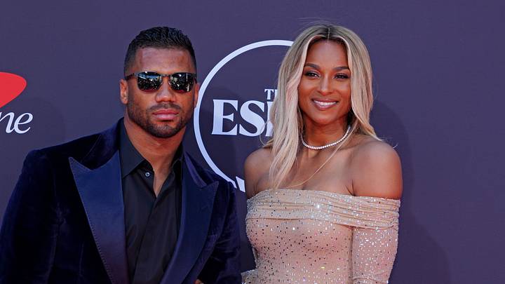 Russell Wilson and Ciara on the red carpet before the ESPYS at The Dolby Theatre. Russell Wilson and Ciara on the red carpet before the ESPYS at The Dolby Theatre.