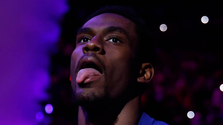 May 17, 2026; Detroit, Michigan, USA; Detroit Pistons center Jalen Duren (0) reacts before game seven of the second round of the 2026 NBA Playoffs against the Cleveland Cavaliers at Little Caesars Arena. Mandatory Credit: Rick Osentoski-Imagn Imagess