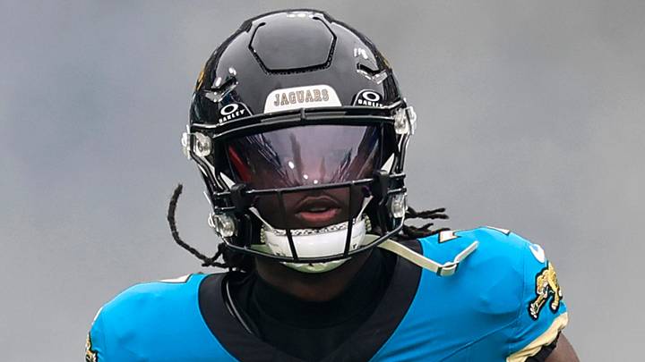 Jacksonville Jaguars wide receiver Brian Thomas Jr. (7) runs on the field before an NFL football matchup at EverBank Stadium, Sunday, Jan. 4, 2026, in Jacksonville, Fla. The Jaguars defeated the Titans 41-7, capturing the AFC South title. [Corey Perrine/Florida Times-Union]