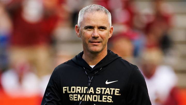 Nov 29, 2025; Gainesville, Florida, USA; Florida State Seminoles head coach Mike Norvell walks on the field before a game against the Florida Gators at Ben Hill Griffin Stadium. Mandatory Credit: Matt Pendleton-Imagn Images Nov 29, 2025; Gainesville, Florida, USA; Florida State Seminoles head coach Mike Norvell walks on the field before a game against the Florida Gators at Ben Hill Griffin Stadium. Mandatory Credit: Matt Pendleton-Imagn Images