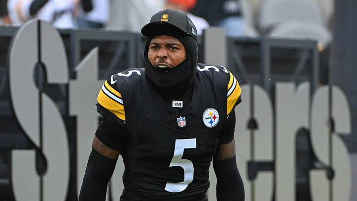 Oct 12, 2025; Pittsburgh, Pennsylvania, USA; Pittsburgh Steelers cornerback Jalen Ramsey (5) takes the field for a game against the Cleveland Browns at Acrisure Stadium. Mandatory Credit: Barry Reeger-Imagn Images Oct 12, 2025; Pittsburgh, Pennsylvania, USA; Pittsburgh Steelers cornerback Jalen Ramsey (5) takes the field for a game against the Cleveland Browns at Acrisure Stadium. Mandatory Credit: Barry Reeger-Imagn Images