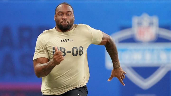 Mar 2, 2024; Indianapolis, IN, USA; Kentucky running back Ray Davis (RB08) during the 2024 NFL