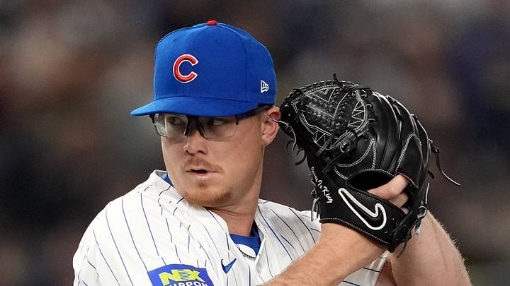 Mar 15, 2025; Bunkyo, Tokyo, Japan; Chicago Cubs pitcher Jordan Wicks (36) throws a pitch against the Hanshin Tigers during the eighth inning at Tokyo Dome. Mandatory Credit: Darren Yamashita-Imagn Images Mar 15, 2025; Bunkyo, Tokyo, Japan; Chicago Cubs pitcher Jordan Wicks (36) throws a pitch against the Hanshin Tigers during the eighth inning at Tokyo Dome. Mandatory Credit: Darren Yamashita-Imagn Images
