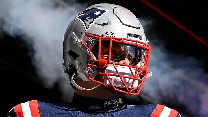 Nov 2, 2025; Foxborough, Massachusetts, USA; New England Patriots offensive tackle Will Campbell (66) walks out of the player's tunnel before a game against the Atlanta Falcons at Gillette Stadium. Mandatory Credit: Eric Canha-Imagn Images