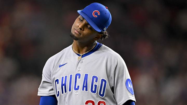 May 9, 2026; Arlington, Texas, USA; Chicago Cubs starting pitcher Edward Cabrera (30) comes off the field after pitching against the Texas Rangers during the fourth inning at Globe Life Field. Mandatory Credit: Jerome Miron-Imagn Images May 9, 2026; Arlington, Texas, USA; Chicago Cubs starting pitcher Edward Cabrera (30) comes off the field after pitching against the Texas Rangers during the fourth inning at Globe Life Field. Mandatory Credit: Jerome Miron-Imagn Images