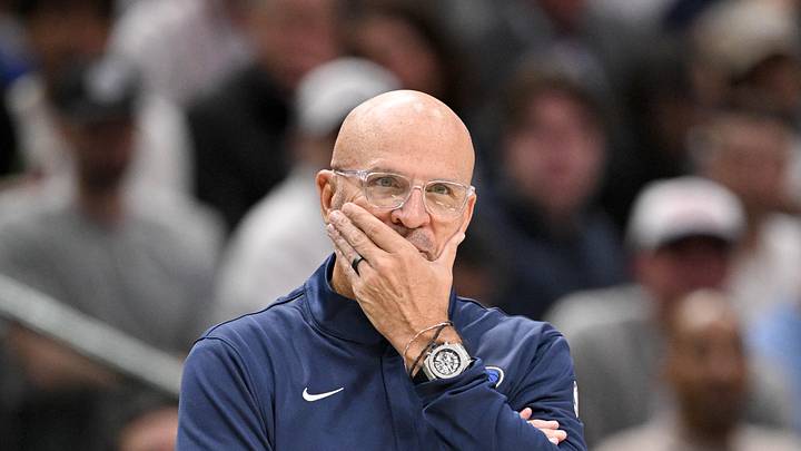 Oct 27, 2025; Dallas, Texas, USA; Dallas Mavericks head coach Jason Kidd looks on during the second half against the Oklahoma City Thunder at the American Airlines Center. Mandatory Credit: Jerome Miron-Imagn Images Oct 27, 2025; Dallas, Texas, USA; Dallas Mavericks head coach Jason Kidd looks on during the second half against the Oklahoma City Thunder at the American Airlines Center. Mandatory Credit: Jerome Miron-Imagn Images