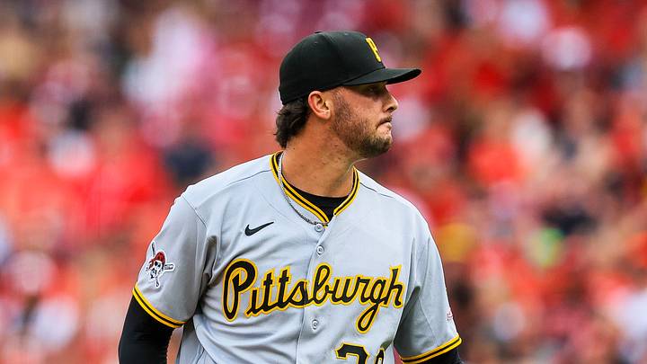 Jul 31, 2026; Cincinnati, Ohio, USA; Pittsburgh Pirates starting pitcher Paul Skenes (30) prepares to pitch in the first inning against the Cincinnati Reds at Great American Ball Park. Mandatory Credit: Katie Stratman-Imagn Images Jul 31, 2026; Cincinnati, Ohio, USA; Pittsburgh Pirates starting pitcher Paul Skenes (30) prepares to pitch in the first inning against the Cincinnati Reds at Great American Ball Park. Mandatory Credit: Katie Stratman-Imagn Images
