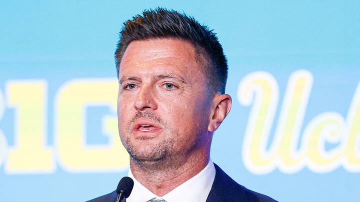 Jul 29, 2026; Chicago, IL, USA; UCLA Football head coach Bob Chesney speaks during Big Ten Media Days at Hilton Chicago. Mandatory Credit: Kamil Krzaczynski-Imagn Images