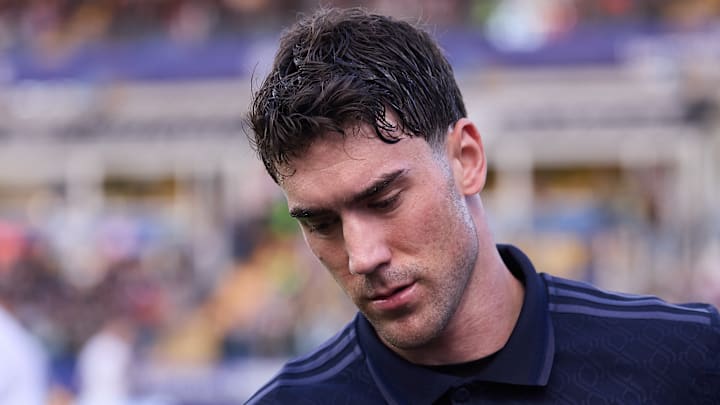 Juventus striker Dusan Vlahovic has reason to be downhearted following a thigh injury at Parma and a possible switch being scuppered