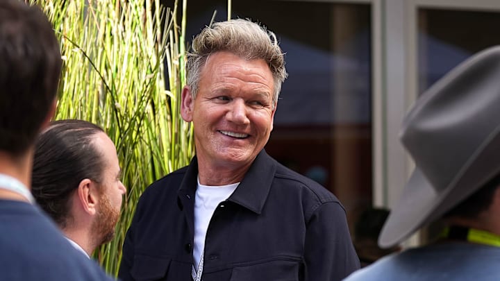 Gordon Ramsay walks the paddock at the Formula 1 Pirelli United States Grand Prix at Circuit of the Americas on Saturday, Oct. 19, 2024.