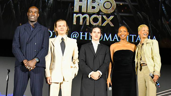 Steve Toussaint, Tom Glynn-Carney, Harry Collett, Bethany Antonia, and Phoebe Campbell at the Taormina Film Festival screening for House of the Dragon