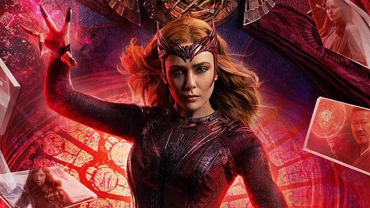 Elizabeth Olsen as Wanda Maximoff / Scarlet Witch in the official poster for Doctor Strange in the Multiverse of Madness Elizabeth Olsen as Wanda Maximoff / Scarlet Witch in the official poster for Doctor Strange in the Multiverse of Madness