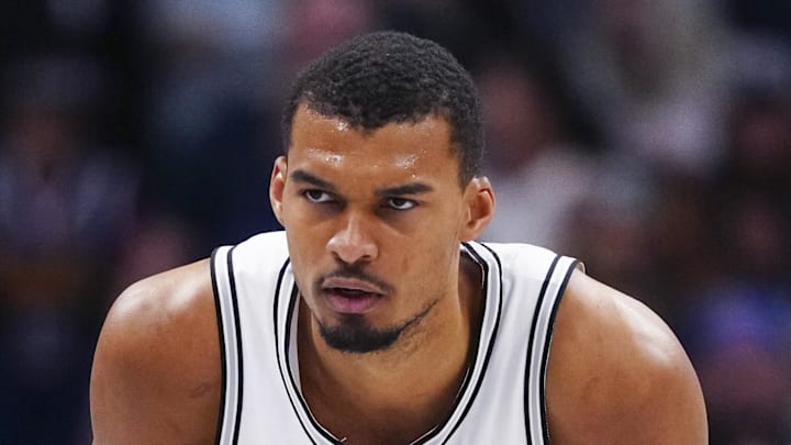 San Antonio Spurs forward Victor Wembanyama during the second half against the Denver Nuggets.