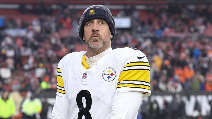 Dec 28, 2025; Cleveland, Ohio, USA; Pittsburgh Steelers quarterback Aaron Rodgers (8) looks on after the game against the Cleveland Browns at Huntington Bank Field. Mandatory Credit: Scott Galvin-Imagn Images Dec 28, 2025; Cleveland, Ohio, USA; Pittsburgh Steelers quarterback Aaron Rodgers (8) looks on after the game against the Cleveland Browns at Huntington Bank Field. Mandatory Credit: Scott Galvin-Imagn Images
