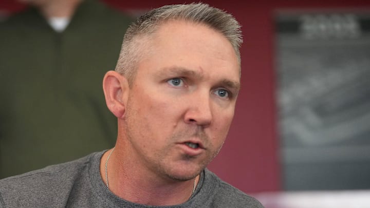 Washington Commanders tight ends coach Ben Steele Washington Commanders tight ends coach Ben Steele