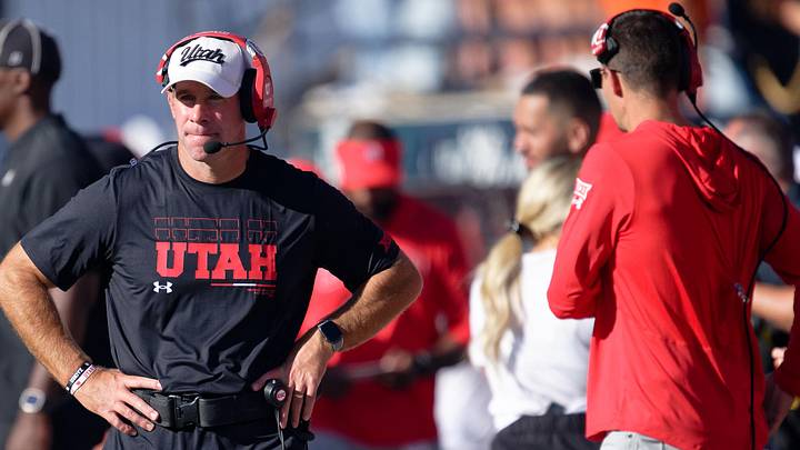 Utah Utes head coach Morgan Scalley.